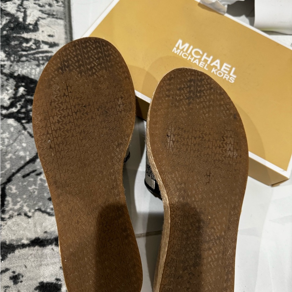 Michael Kors Black and Gray Platform Sandals - Picture 8 of 10